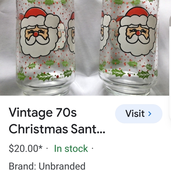 Set of 2 Santa drinking glasses - Picture 4 of 8